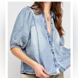 Free People’s We the Suhrie Denim shirt XL